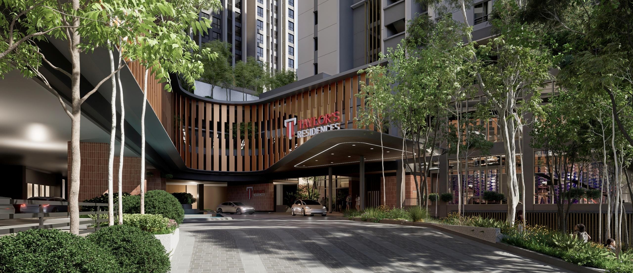 Landscaped arrival at SS15 Residence